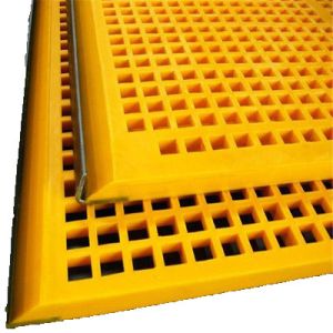 Square Polyurethane screen panel mat tension pu screen panel with hooks
