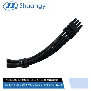 China PCI-E 8Pin Male to 6+2Pin GPU Power Cable Connector – Braided Wire Harness for Modular PSU / Server on sale