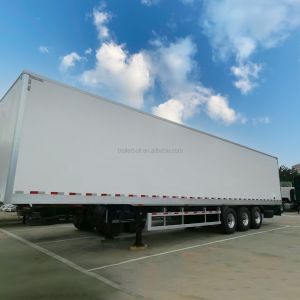 40ft 3 Axles Light Weight FRP Coating Insulation Box Truck Semi Trailer for Dry