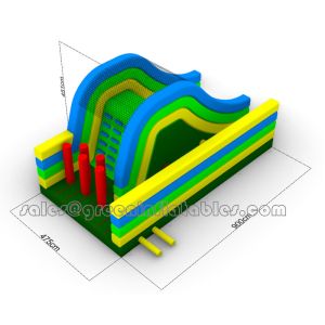 Best Lead Free Pvc Tarpaulin Material Custom Inflatable Obstacle Course