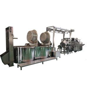 High Automation Soybean Peanut Frying Machine , Industrial Snack Frying