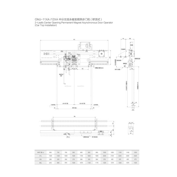Access Elevator Parts Elevator Door Operator With Permanent Magnet Motor