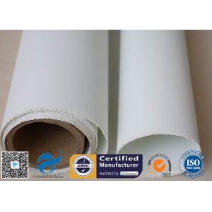 White PU Coated / Silicone Coated Fiberglass Fabric For Welding Spark Protection
