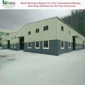 Q355 Prefabricated Steel Warehouse Building with Fireproof Design