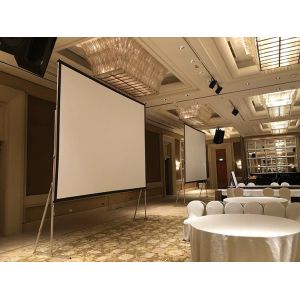 China Custom Sizes Fast Fold Screens Outdoor Cinema Front & Rear Projection Fabric With Drapes on sale