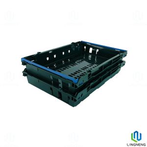 Lightweight 18L Plastic Fruit And Vegetable Crates / Stacking Plastic Crates