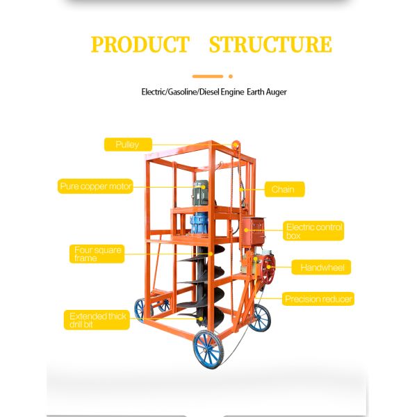 201 Big Torque Hand Digging Machine Ground Drill Earth Auger Machine