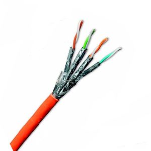 24AWG PVC Jacket Ethernet Cat 6a Cable / 4 Pairs Cat6a Shielded Plenum Cable