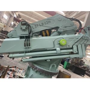 IR Class Certification Telescopic Foldable Barge Mounted Crane 3T 12M