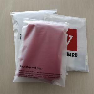 Wholesale Sealing Handle Zipper Top Frosted Plastic Bag for Eco-Friendly Fabric Clothing Packaging from china suppliers