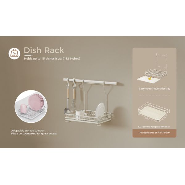 Spice Rack Hanging Kitchen Storage Rack In White Wall Mounted Type For Organized And Tidy Kitchen