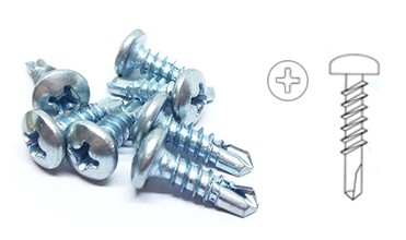 CSK Head Dacromet Self Tapping Metal Screws Zinc Plated