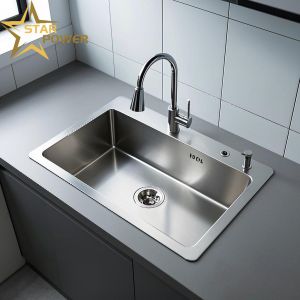 Stainless Steel Hand-Made Sink Kitchen Commercial Dual UseIcrease Wire Drawing