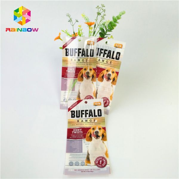 Quality Mylar Laminated Plastic Pet Food Pouch Custom Glossy Surface With Clear Window for sale