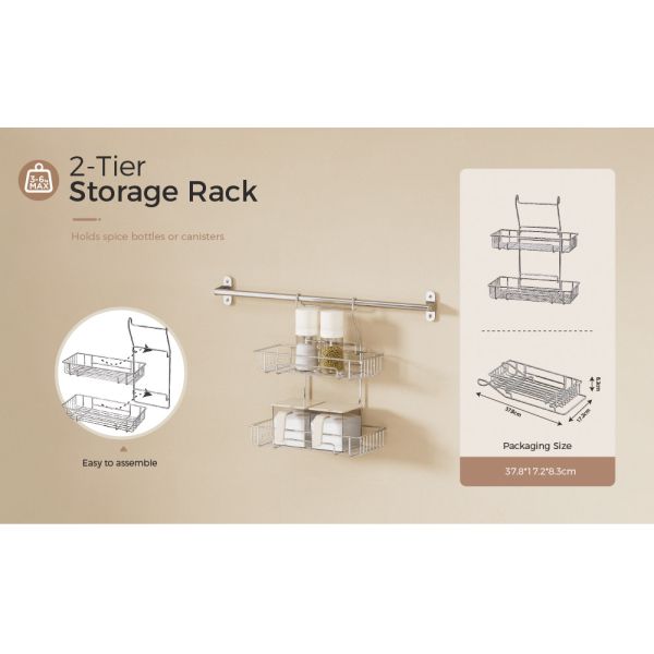 Kitchen Pot Lid Holder Wall-mounted Type Installation Sustainable Multifunctional Kitchen Organizer Set