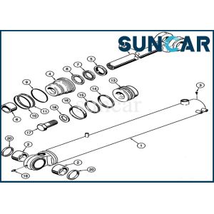 381101A1 Bucket Cylinder Repair Seal Kit Case 621D Loader Replacement CYL
