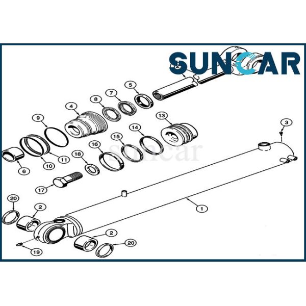 381101A1 Bucket Cylinder Repair Seal Kit Case 621D Loader Replacement CYL