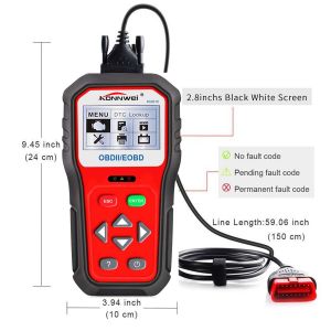 12V Car Diagnostic Scanner Tools , Konnwei Obd2 Code Reader KW818 With CE