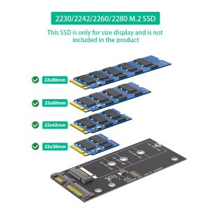 M.2 NGFF To SATA Adapter Card B Key/B & M Key SSD Converter NGFF M2 To 2.5 Inch
