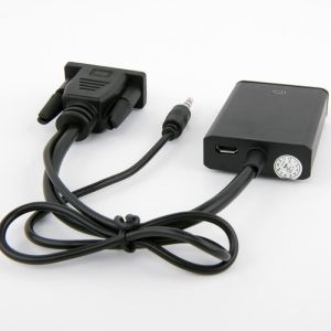 Hdmi Adapter Junction Cable Cubby Box Vga Turn Converter With Audio / Power