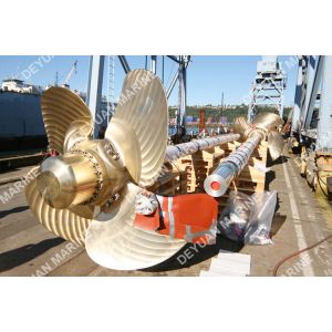 Copper Controllable Boat Parts , Pitch Propeller Marine Propulsion Engine