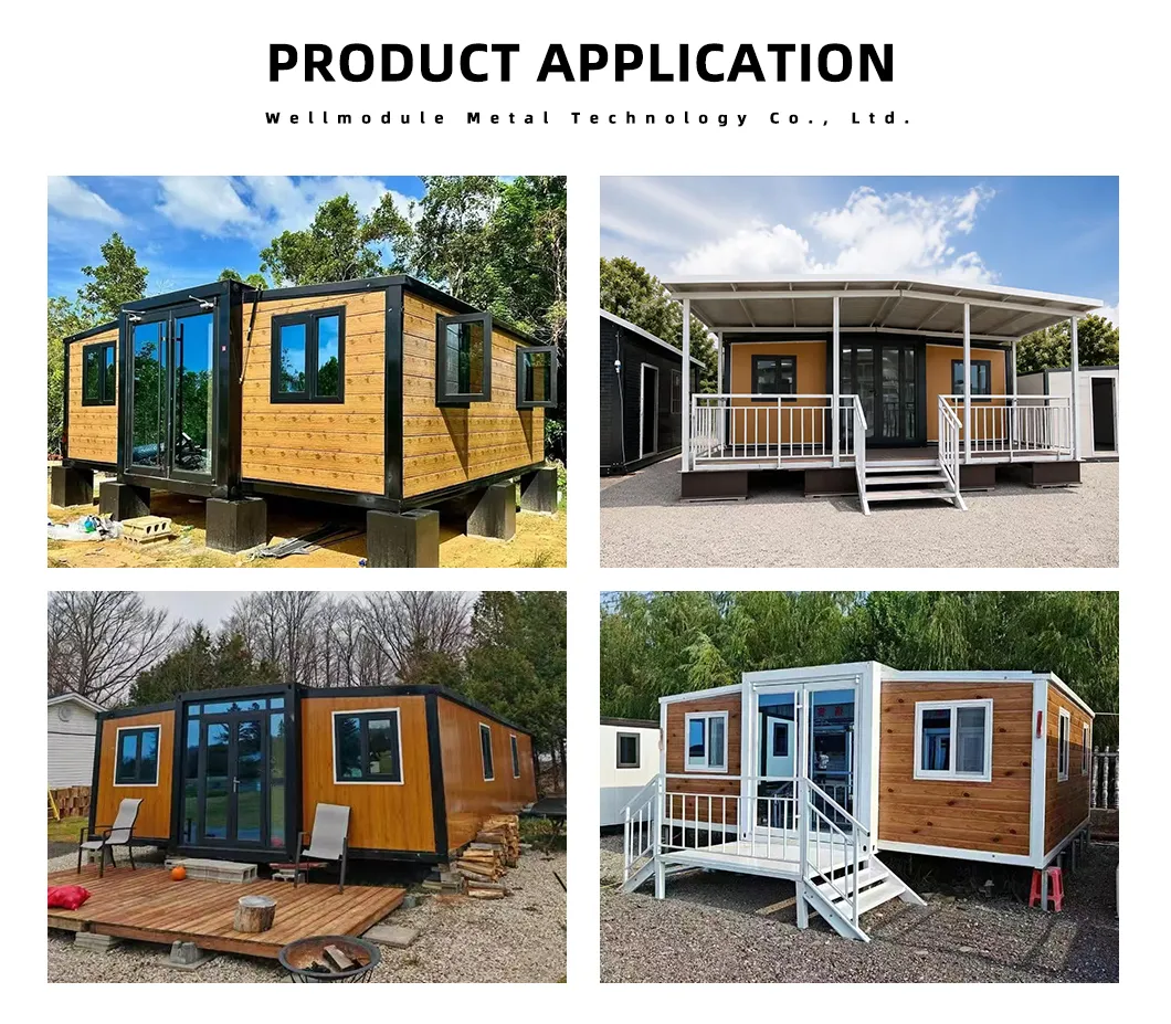 Expandable container house modular design customizable layout energy solution for temporary and permanent accommodation needs
