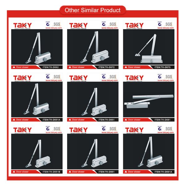 Soft-closing Wooden Door Closer with Silver Printing Finish and Hydraulic System