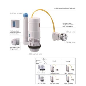 Wholesale Water Saving 2&quot; 3&quot; Dual Flush Valve For Toilet Cistern from china suppliers