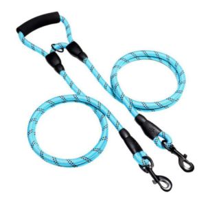 Anti Chew Double Dog Training Lead Rope Dog Harness For 2 Dogs