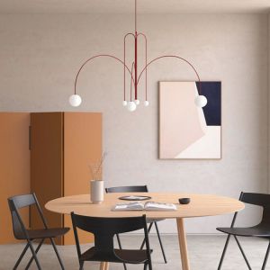 1m X H850mm / 1.3m X H850mm Modern Line Pendant Lamp G9 LED Glass Simple