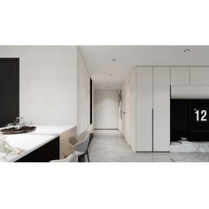 Curva Elegant Fadior Stainless Steel TV Console With White Quartz