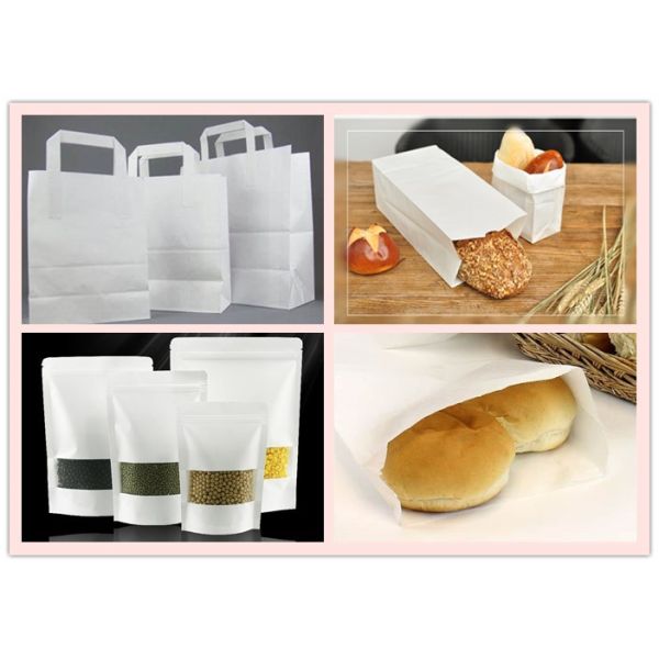 Food Grade White Bleached Kraft Wrappimg Paper Roll 70g 80g Recyclable Food Grade White Bleached Kraft Wrapping Paper 70g 80g