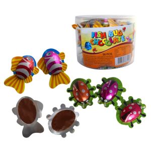 Fish Bug Animal Shaped Chocolates With Interesting Pattern HACCP Approved