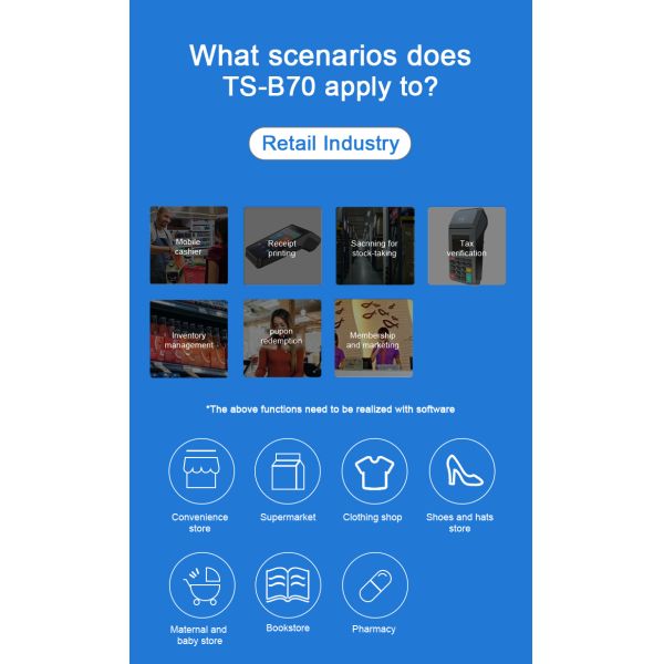 2.4Inch Smart Touch Merchant POS Machine Linux System NFC IC MSR Payment
