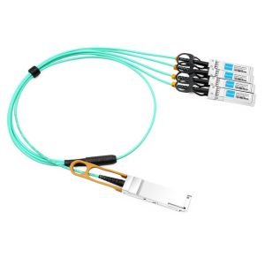Fortinet FG-TRAN-QSFP-4XSFP Compatible 1m (3ft) 40G QSFP+ to Four 10G SFP+