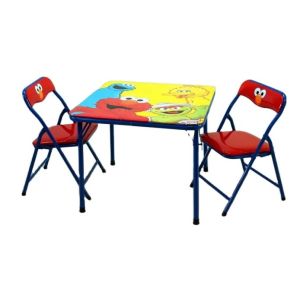 Customizable Kids Table And 2 Chair Set With Printing Design For Learning