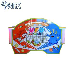 UFO Ice Hockey Arcade Video Game Machine Wood , Metal Matrial For Amusement Park