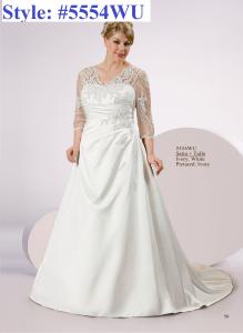 Wholesale Sleeves Aline Plus size bridal gown#5554WU from china suppliers