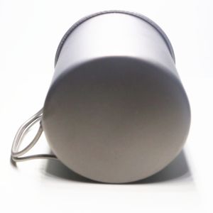 Outdoor Titanium Camping Parts 450ml Single Wall Titanium Cup With Lid