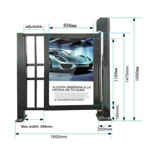 Swing Barrier Gate Flap Automatic Turnstiles DC24V 4.5A For Custom Checkpoint