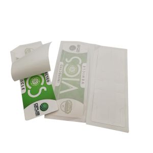 PVC PET UHF RFID Windshield Tag Sticker With Number Printing For Vehicle