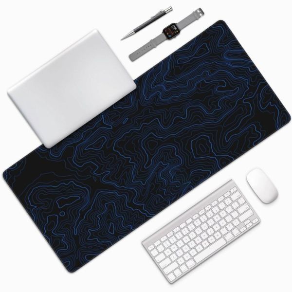 Smooth Surface Custom Blue Line Design Mouse Pad for Computer Accessories