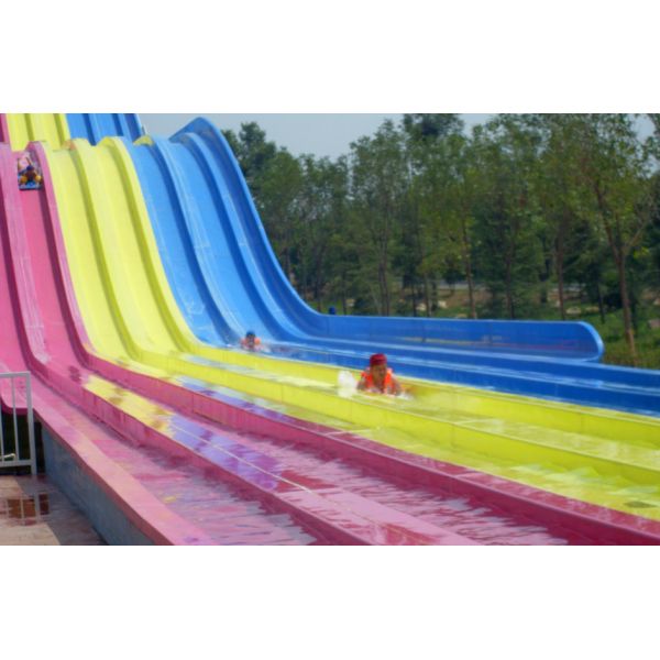 Side-by-side Multi-lane Fiberglass Race Slide, Racing Waterslide, Custom Water