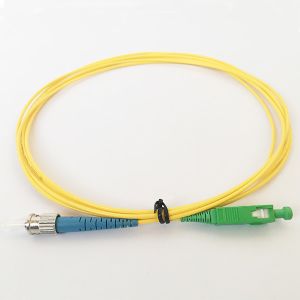 Fiber optical patch cord ST/UPC - SC/APC simplex 2.0mm single mode G657A1 LSZH