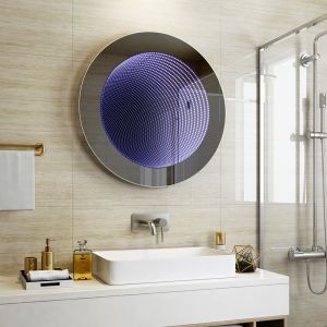 Wholesale 80cm Diameter Infinite LED Mirror Wall Mounted High Brightness For Hotels from china suppliers