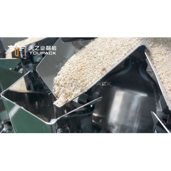 14 Buckets Automatic Multihead Weigher 1kg 2kg 5L Cereals Food Grain Rice Bag Packing Machine