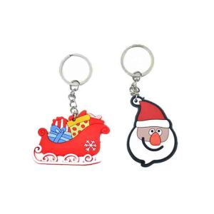 Wholesale RUPALTTOYSBABA Santa Claus Cartoon Soft Rubber Keychain Any Shape from china suppliers
