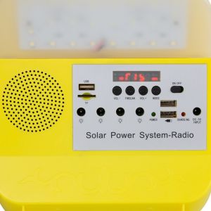 IP55 6000mah 3 Watt 6 Volt Solar Radio Light Kit For Camping