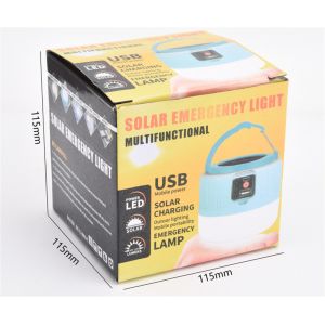 OEM Solar Rechargeable Camping Lantern ABS Rechargeable