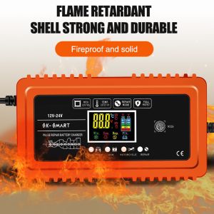 CE RoHS FCC Certified 12V10A 24V5A Automatic Intelligent Repair Battery Charger